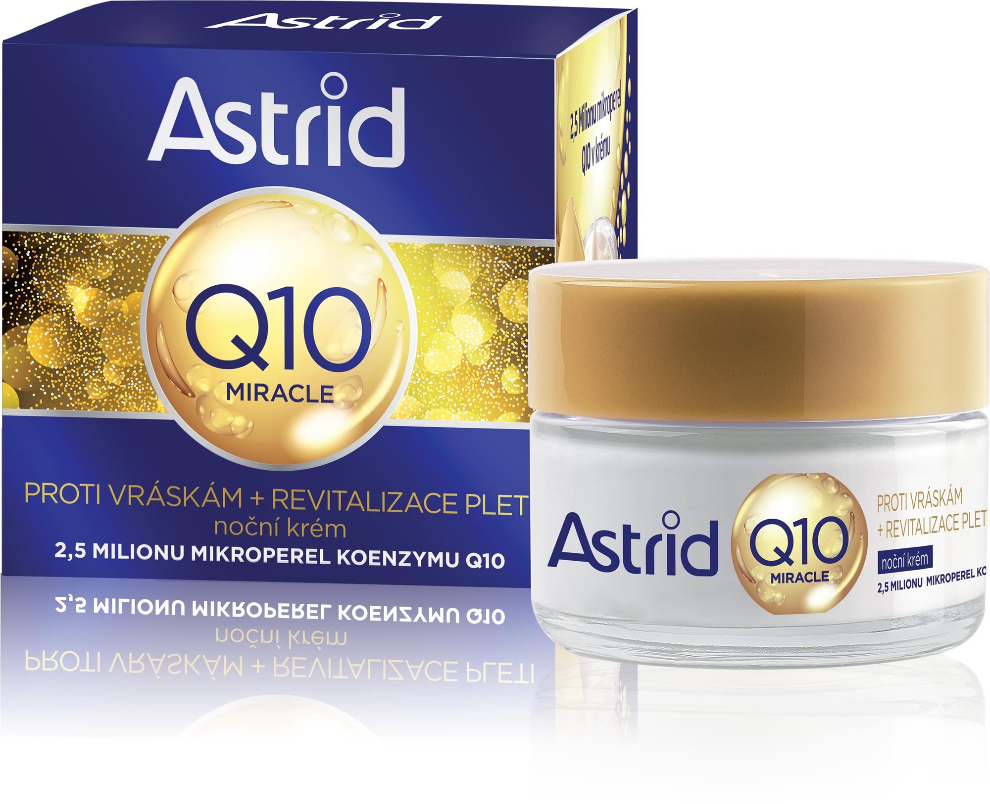 Pleťový krém ASTRID Q10 Miracle Noční krém proti vráskám 50 ml