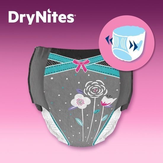 Jednorázové pleny HUGGIES Dry Nites Large 8–15 years Girls (9 ks)