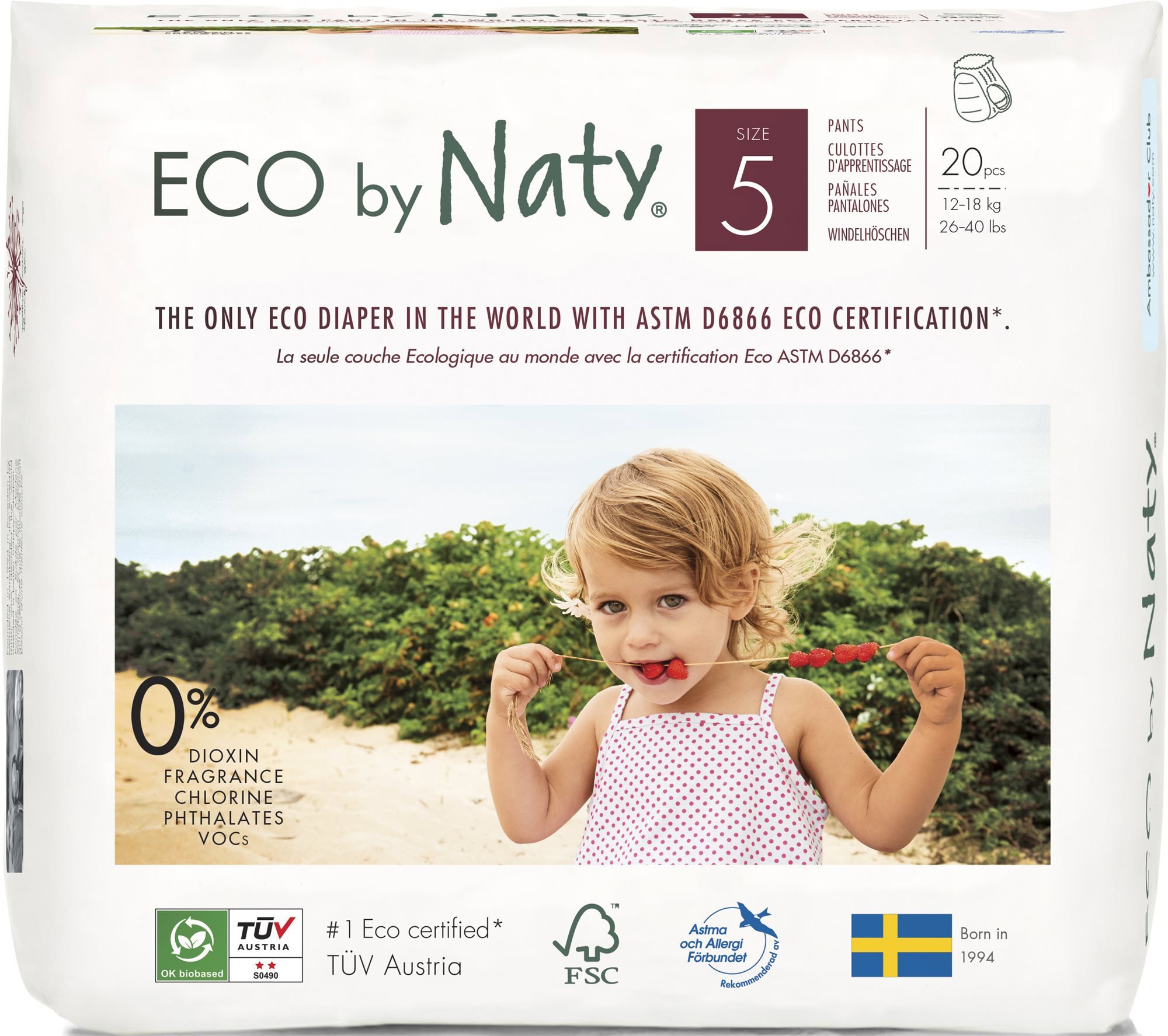 Eko plenkové kalhotky NATY Junior vel. 5 (20 ks)
