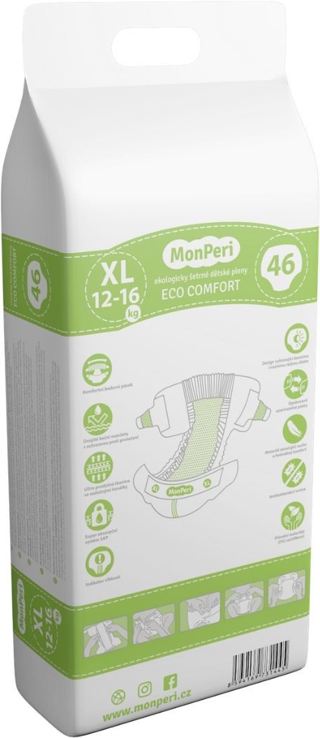 Eko pleny MonPeri ECO Comfort vel. XL (46 ks)