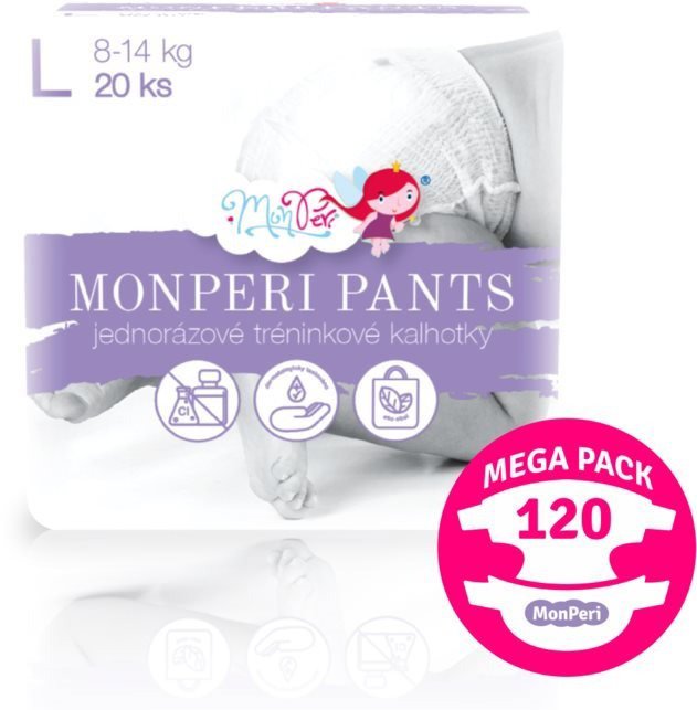 Plenkové kalhotky MonPeri Pants Mega Pack vel. L (120 ks)