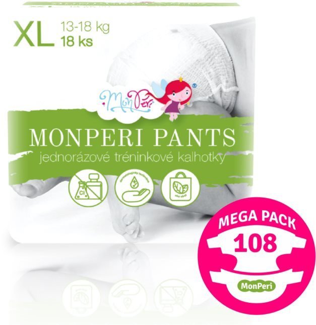 Plenkové kalhotky MonPeri Pants Mega Pack vel. XL (108 ks)