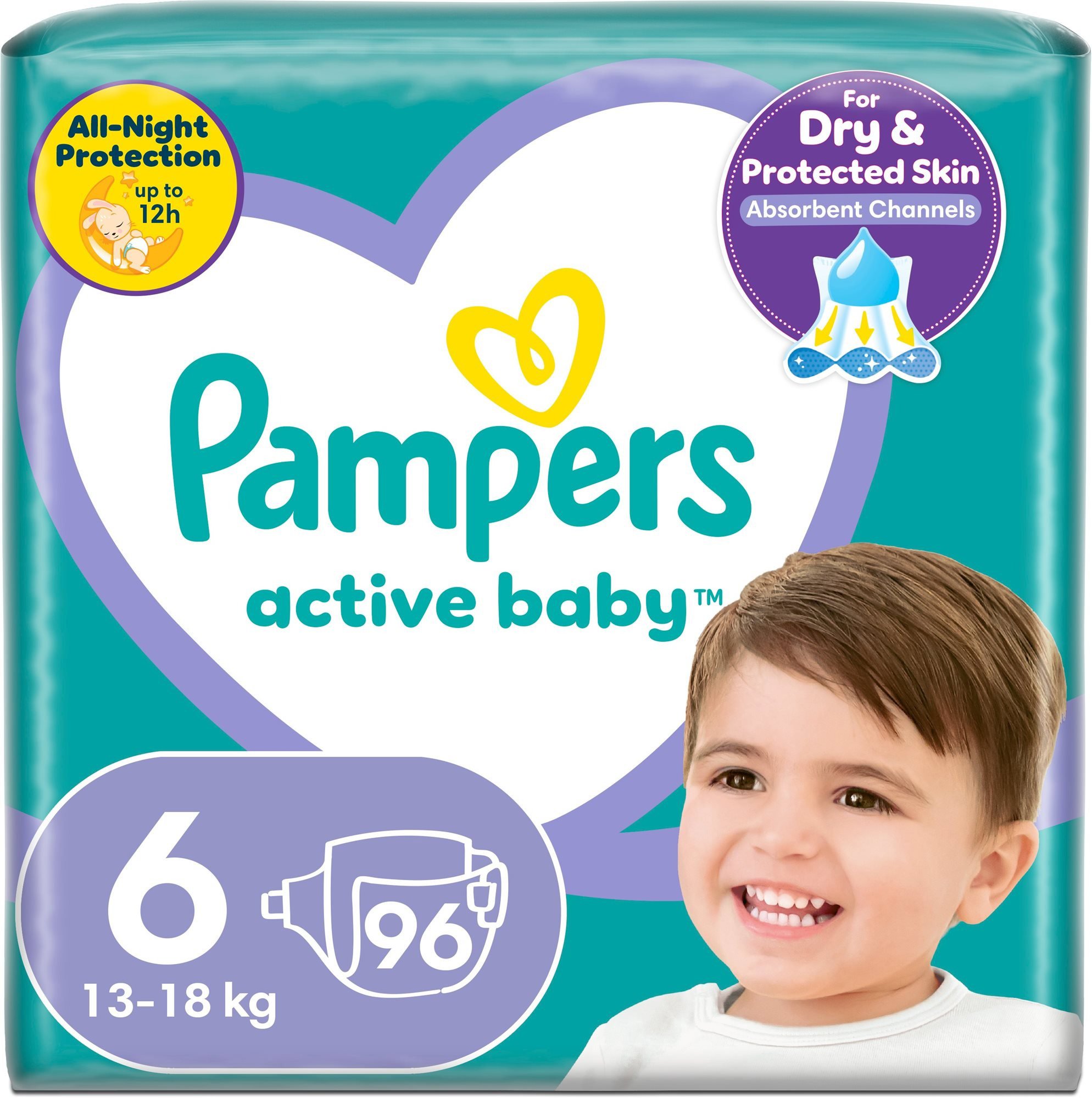 PAMPERS Active Baby vel. 6 (96 ks) - měsíční balení