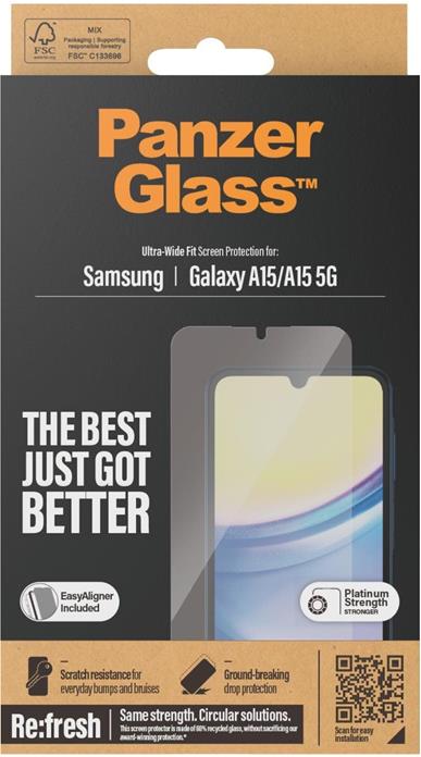 Ochranné sklo s inštalačným rámčekom PanzerGlass Samsung Galaxy A15/A15 5G