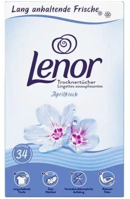 Ubrousky do sušičky - Ubrousky do sušičky LENOR Trocknertücher Aprilfrisch 34 ks