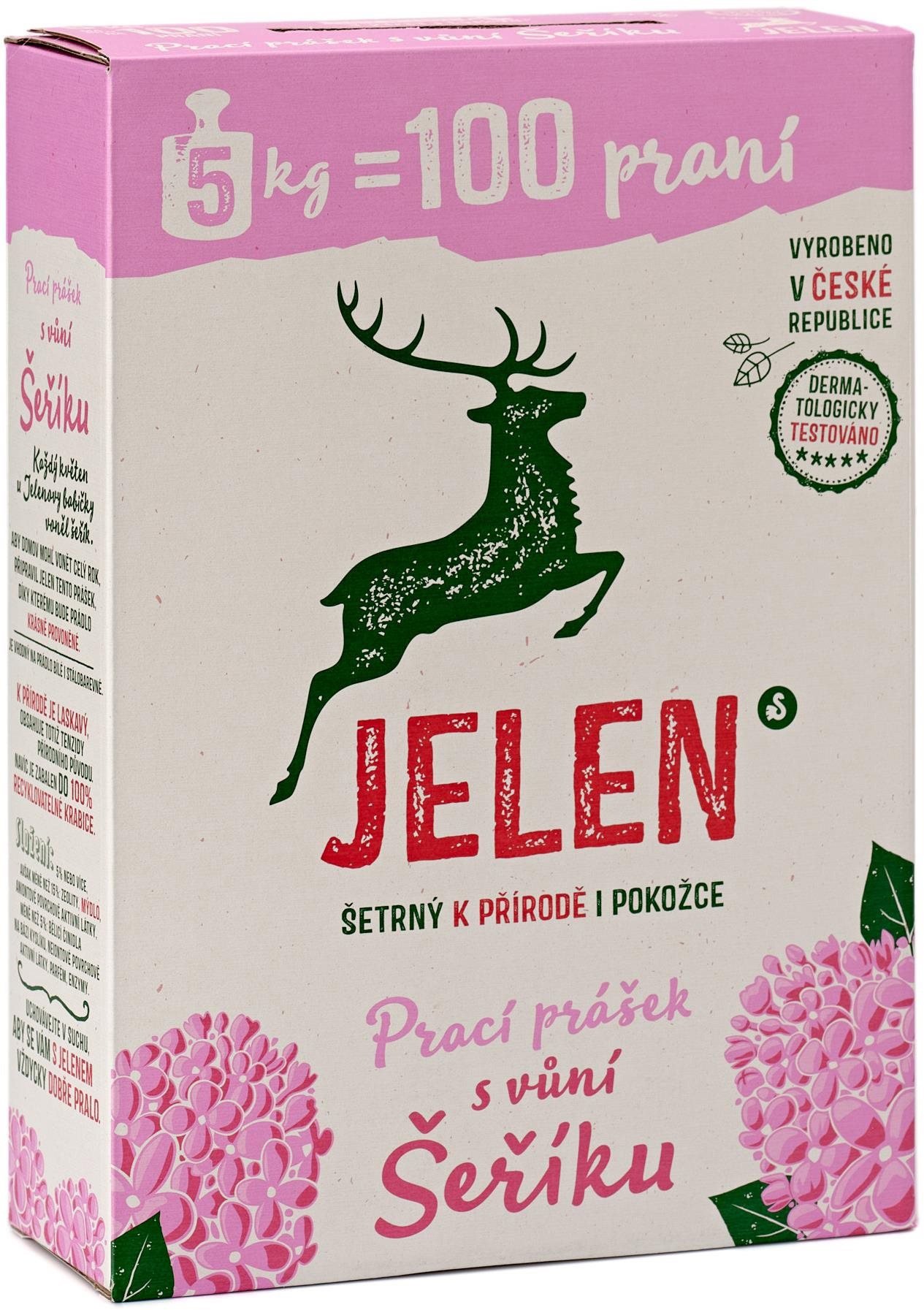 JELEN prací prášek s vůní šeříku 5 kg (100 praní)