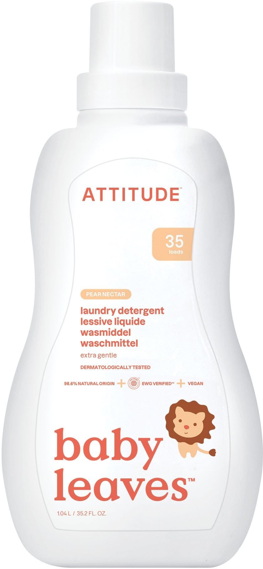 ATTITUDE-Prací gel pro děti s vůní hrušek 1,05 l (35 praní)