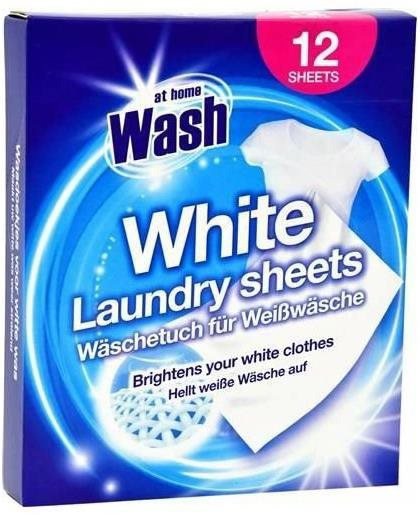AT HOME WASH White ubrousky do pračky 12 ks