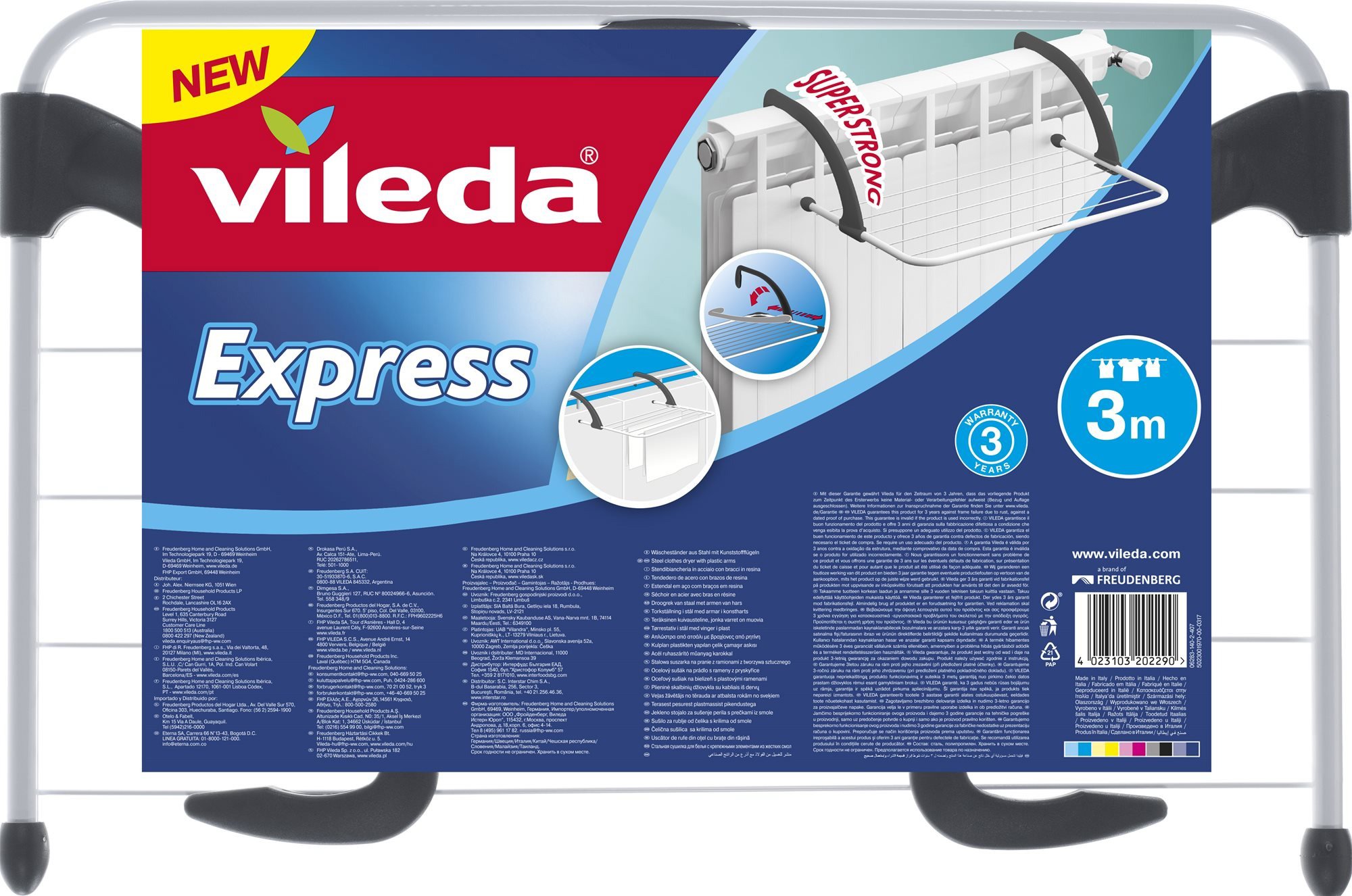 Sušák na prádlo VILEDA Express 3 m