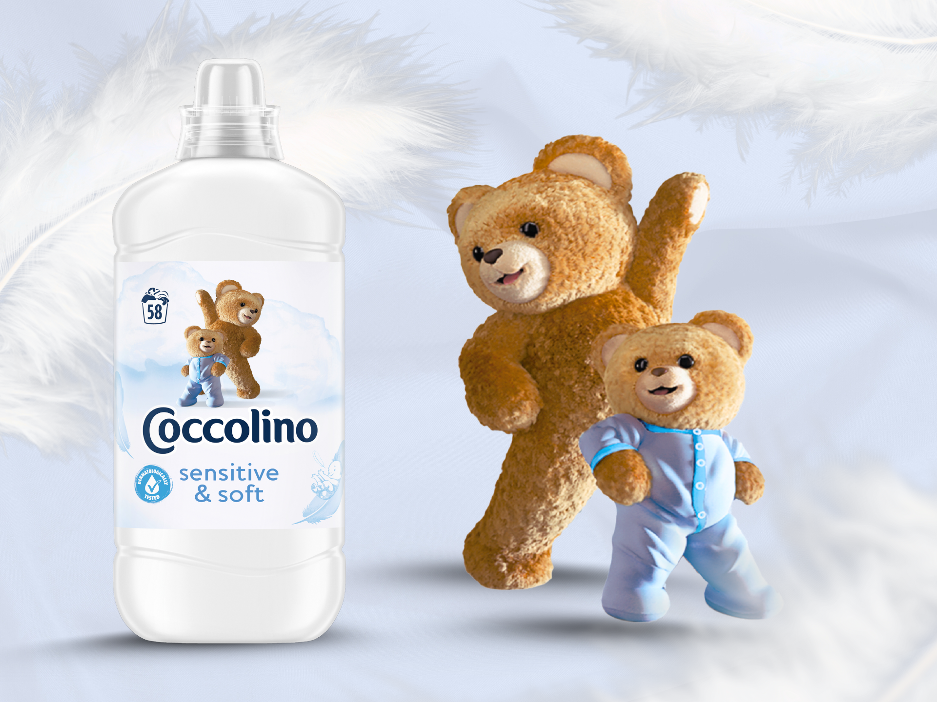 Aviváž COCCOLINO White Sensitive 1,7 l (68 praní)