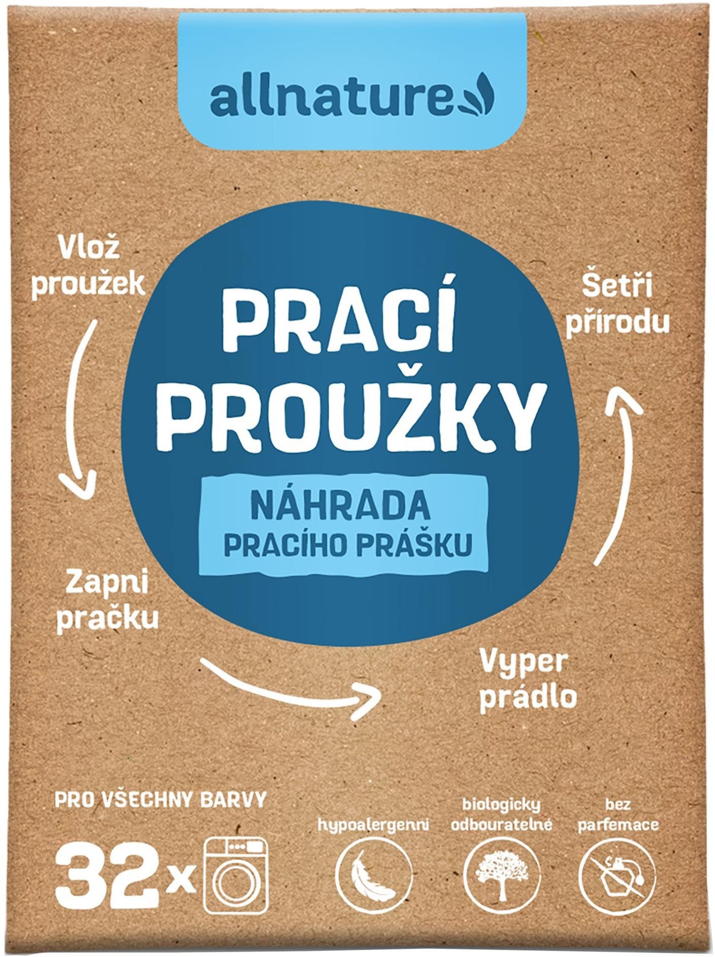 Prací papírky ALLNATURE Prací proužky 16 ks (32 praní)