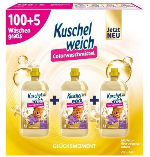 Prací gél KUSCHELWEICH Glücksmoment 3 × 1,925 l (105 praní)