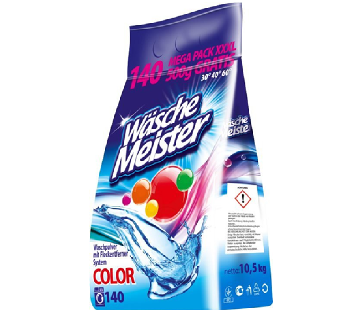 Prací prášek WASCHE MEISTER Color 10,5 kg (140 praní)