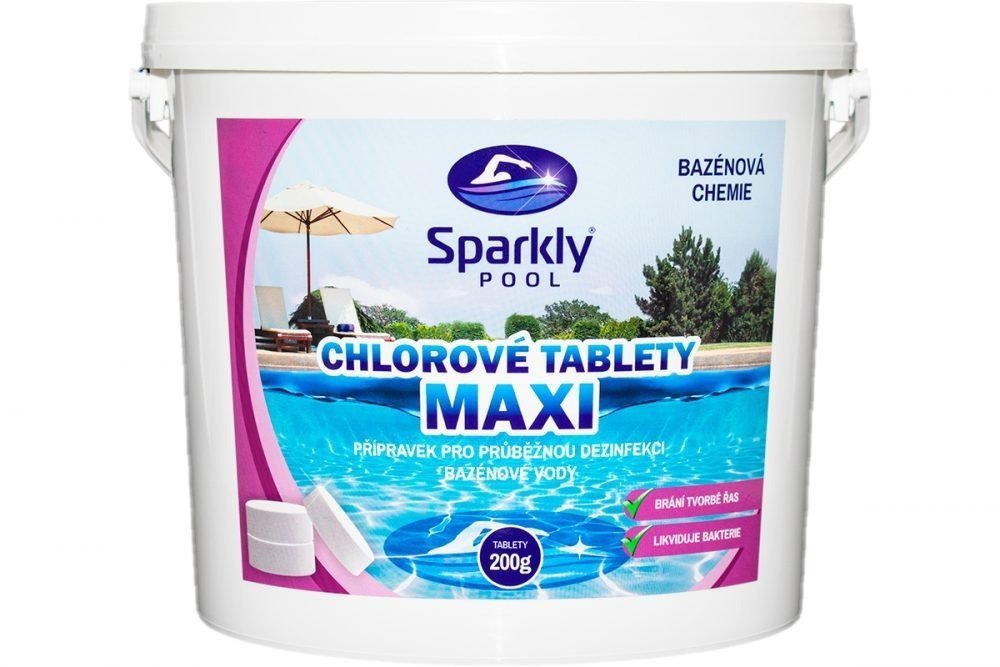 Pool Chemistry Sparkly POOL Chlorine Pool Tablets MAXI 5 kg
