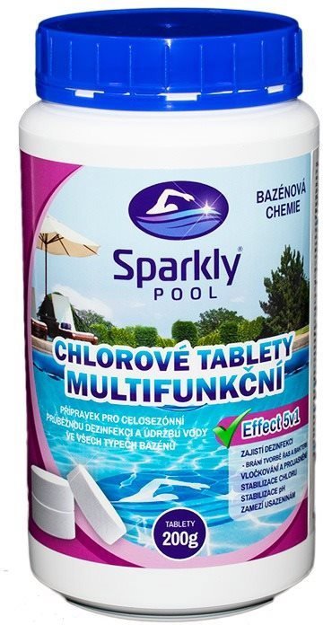 Swimming pool chemistry Sparkly POOL Swimming pool chlorine tablets 5in1 multifunctional 200g 1 kg