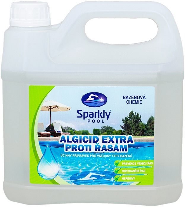 Swimming pool chemicals Sparkly POOL Algicide extra against algae - stop algae 3 l