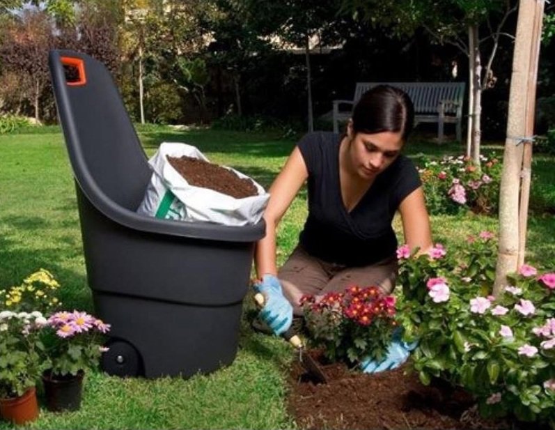 Cart STEFANPLAST Garden cart HELPY CART, volume 50l, green