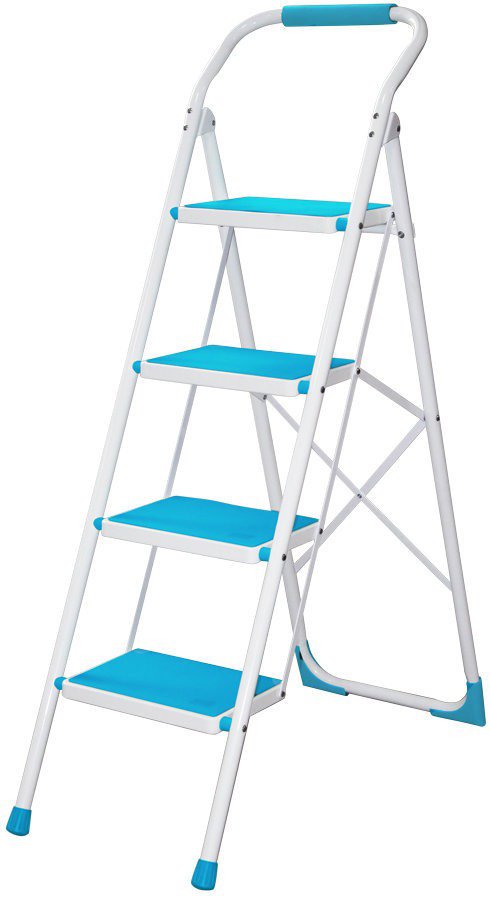 PROFI TOOLS Household ladder 4x1 rungs, blue JZ919-4B