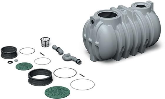 PROSPERPLAST underground rainwater tank Unground R-3000, black