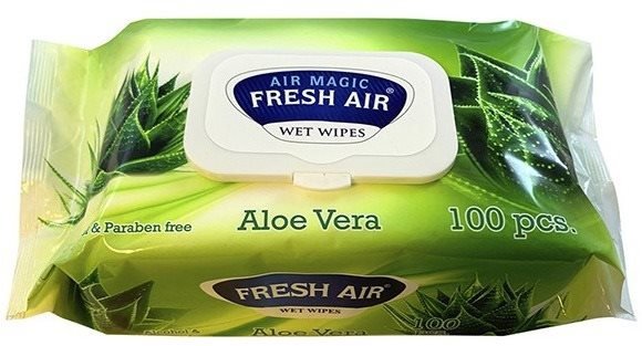 Čisticí ubrousky Fresh Air vlhčené ubrousky 100 ks klip aloe vera