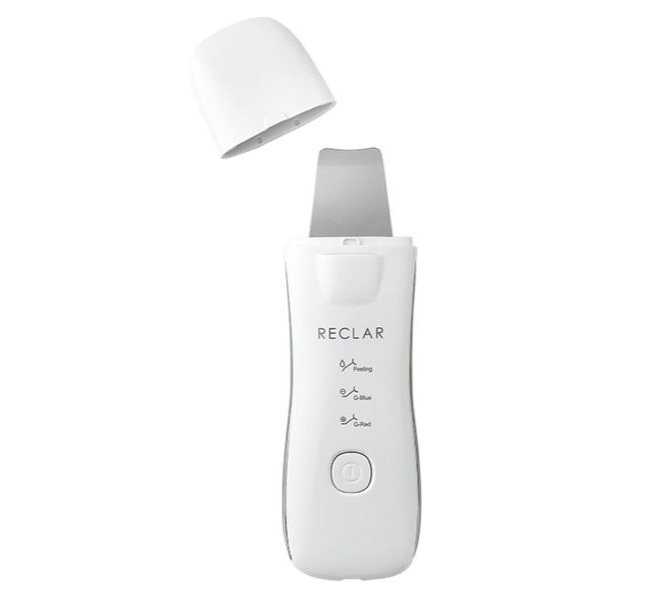Kosmetická ultrazvuková špachtle RECLAR Peeler silver