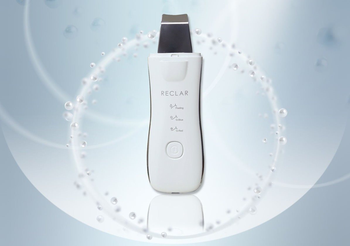 Kosmetická ultrazvuková špachtle RECLAR Peeler silver