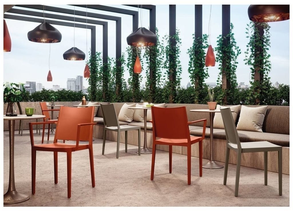 Garden chairs ROJAPLAST Garden chair MOSK ARMCHAIR, brick