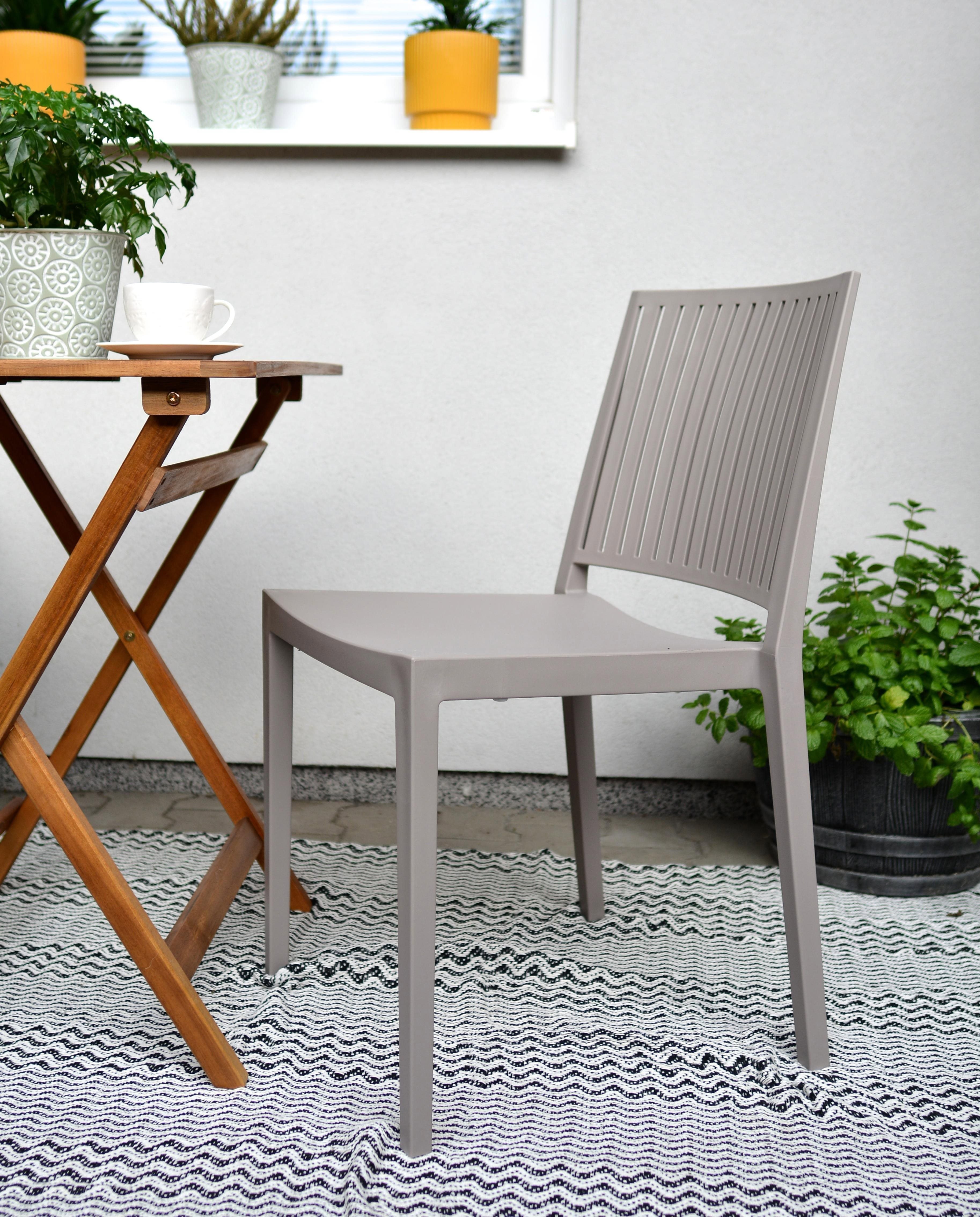 Garden chairs ROJAPLAST Garden chair BARS, taupe