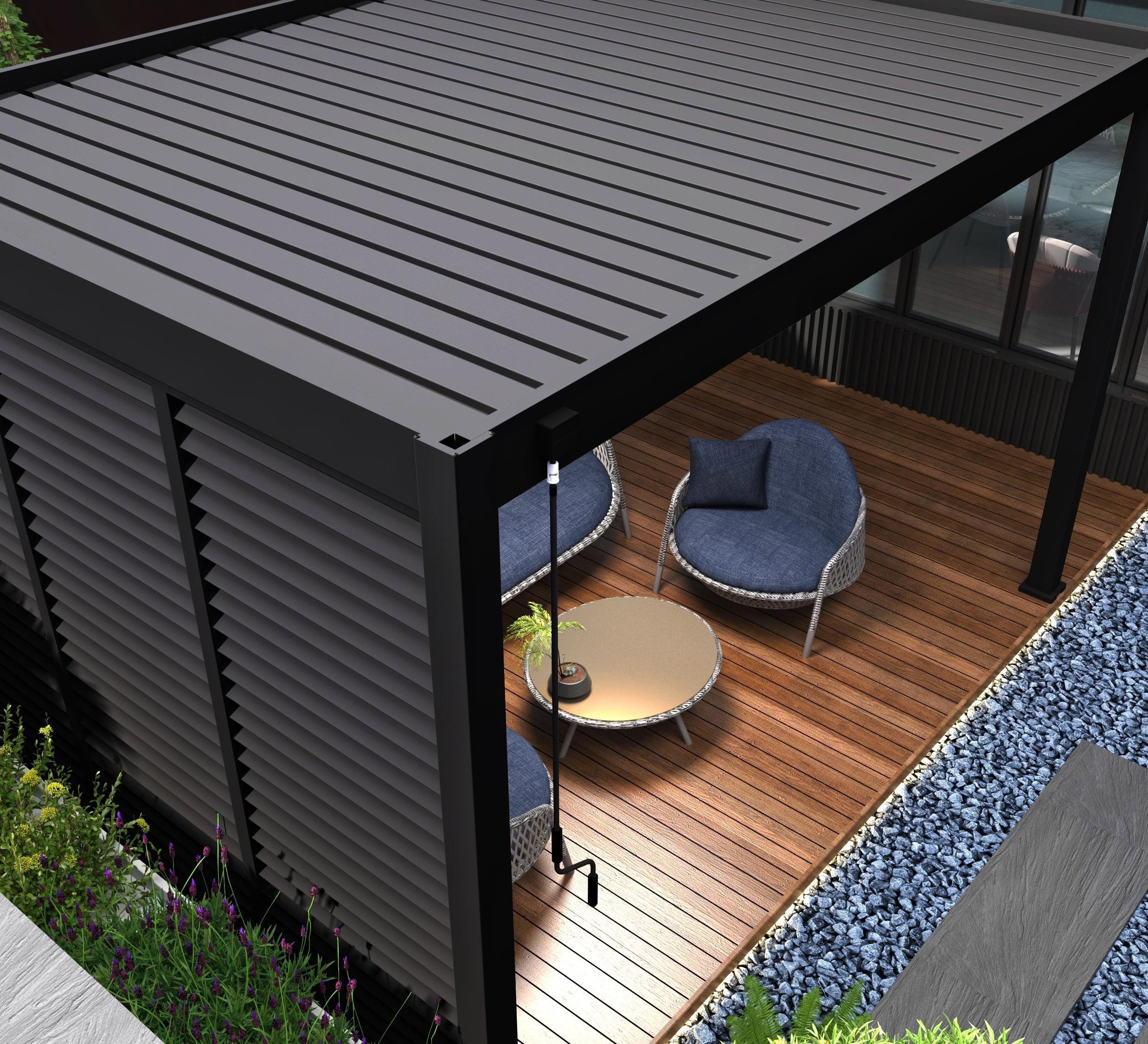 ROJAPLAST Bioclimatic pergola Intro Plus 4 x 3m, freestanding, aluminium
