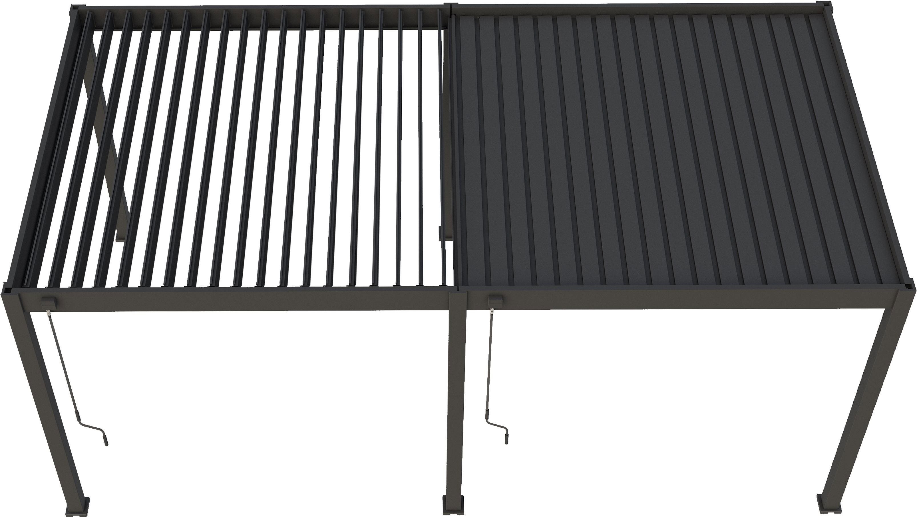 ROJAPLAST Bioclimatic pergola Intro Plus 6 x 3m, freestanding, aluminium