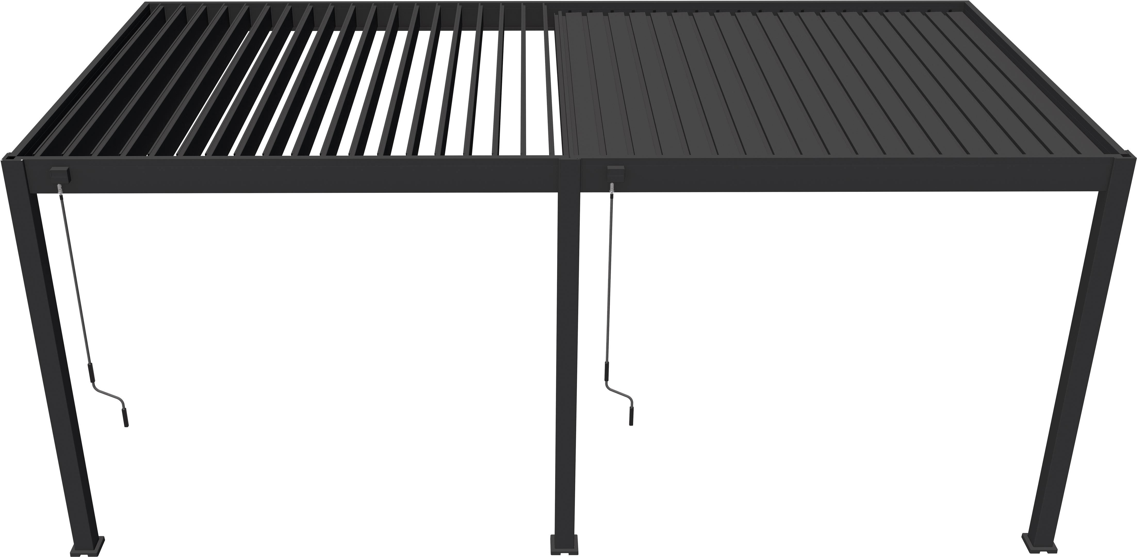 ROJAPLAST Bioclimatic pergola Intro Plus 6 x 3m, in wall, aluminium