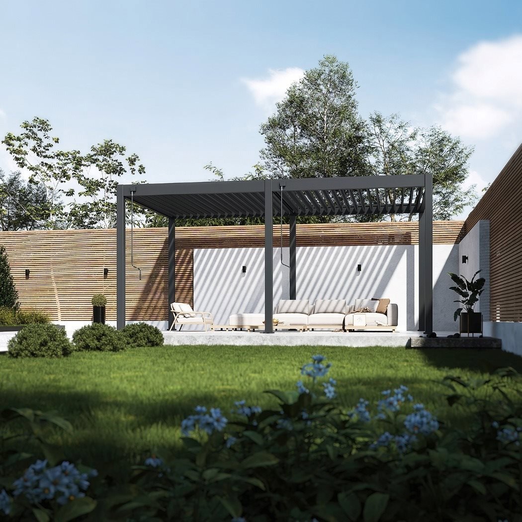 ROJAPLAST Bioklimatická pergola Intro Neo 5.3 x 3m, volně stojící, hliník/ocel
