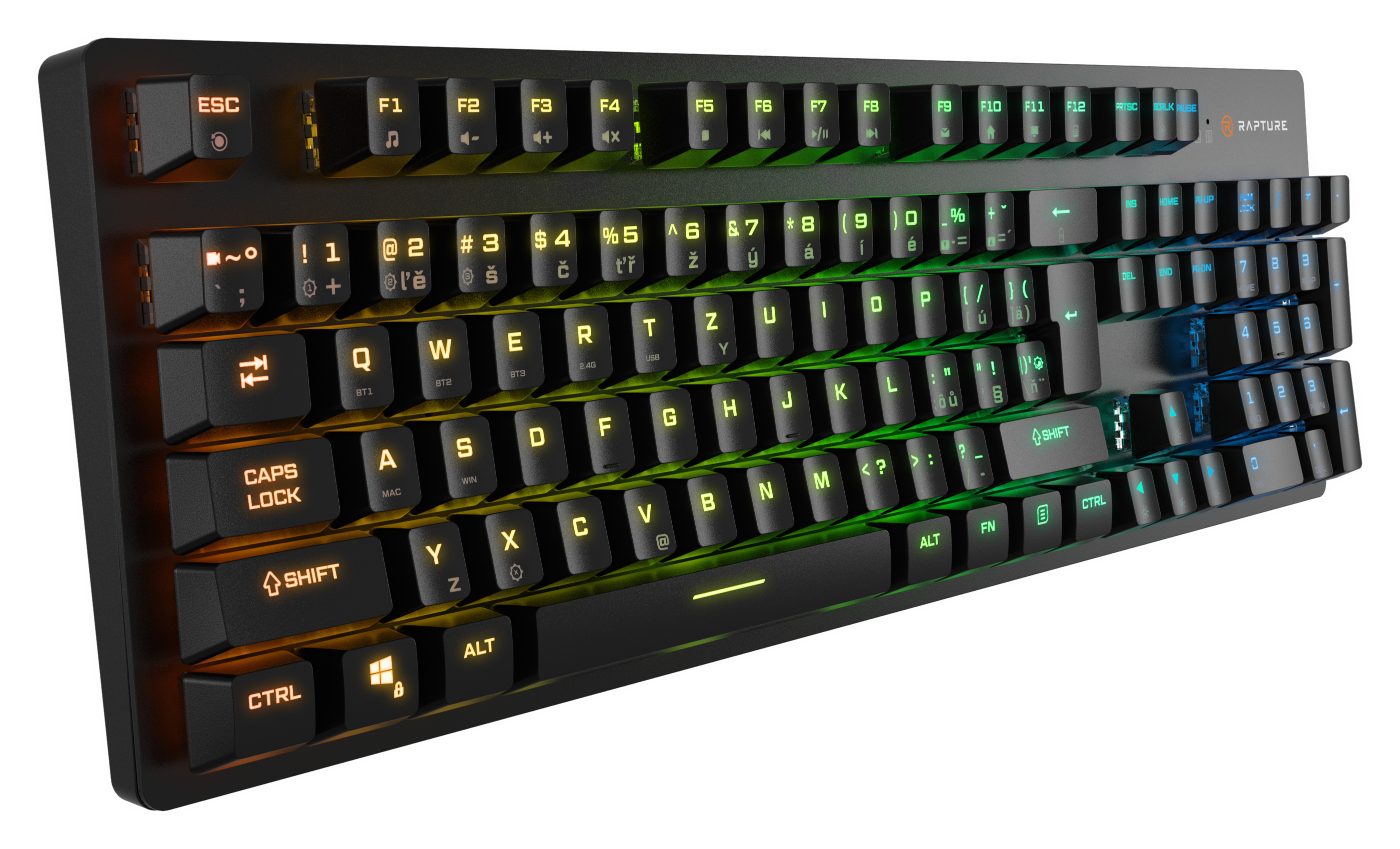 Herní klávesnice Rapture X-RAY Wireless Gateron G Pro 3.0 Red černá - CZ/SK