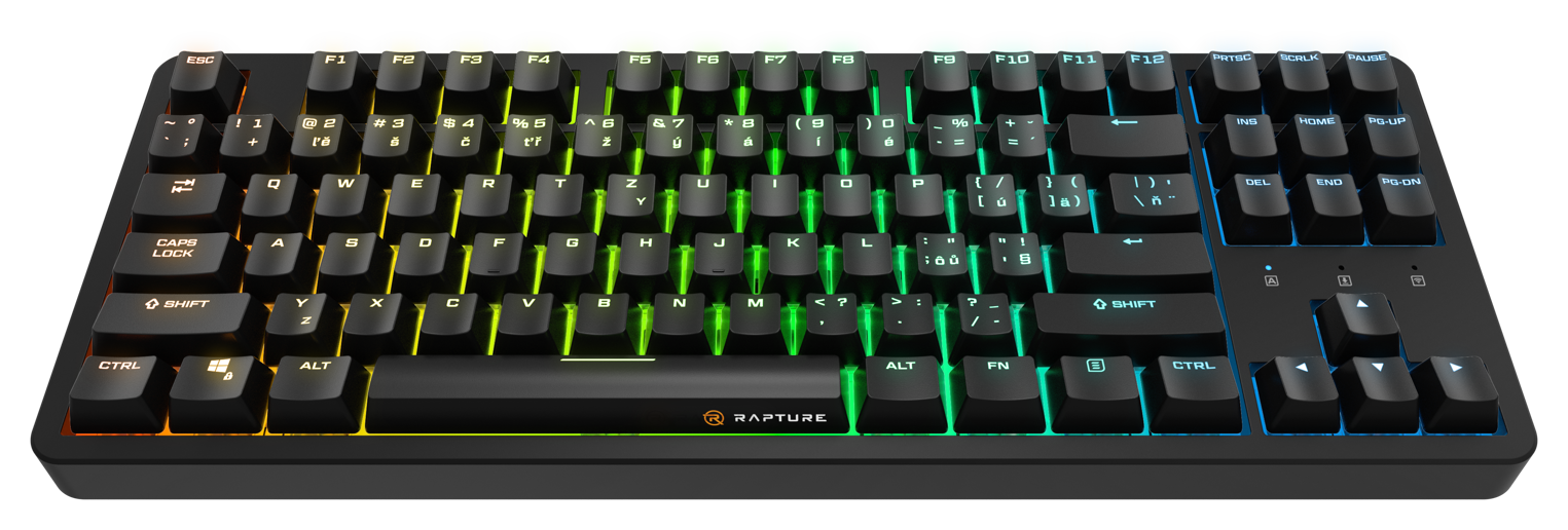Herní klávesnice Rapture KILO V2 Wireless, Gateron G Pro 3.0 Red, černá - CZ/SK