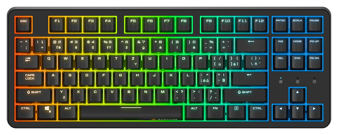 Herní klávesnice Rapture KILO V2 Wireless, Gateron G Pro 3.0 Red, černá - CZ/SK