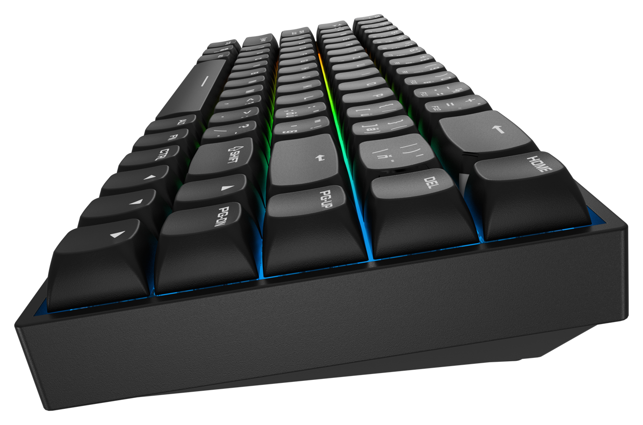 Herní klávesnice Rapture CHARLIE ULTIMATE, Gateron Silent Red, černá - CZ/SK