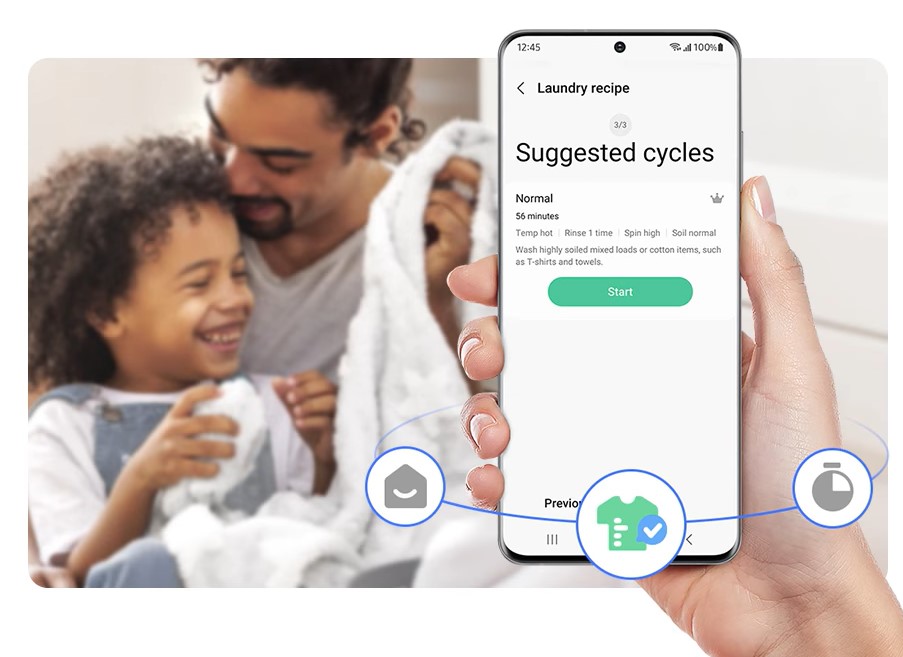 Parní pračka SAMSUNG BESPOKE AI WW11DB7B34GWU4