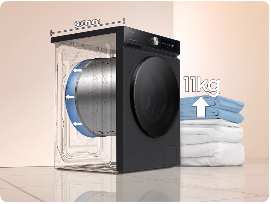 Parní pračka SAMSUNG BESPOKE AI WW11DB7B34GWU4