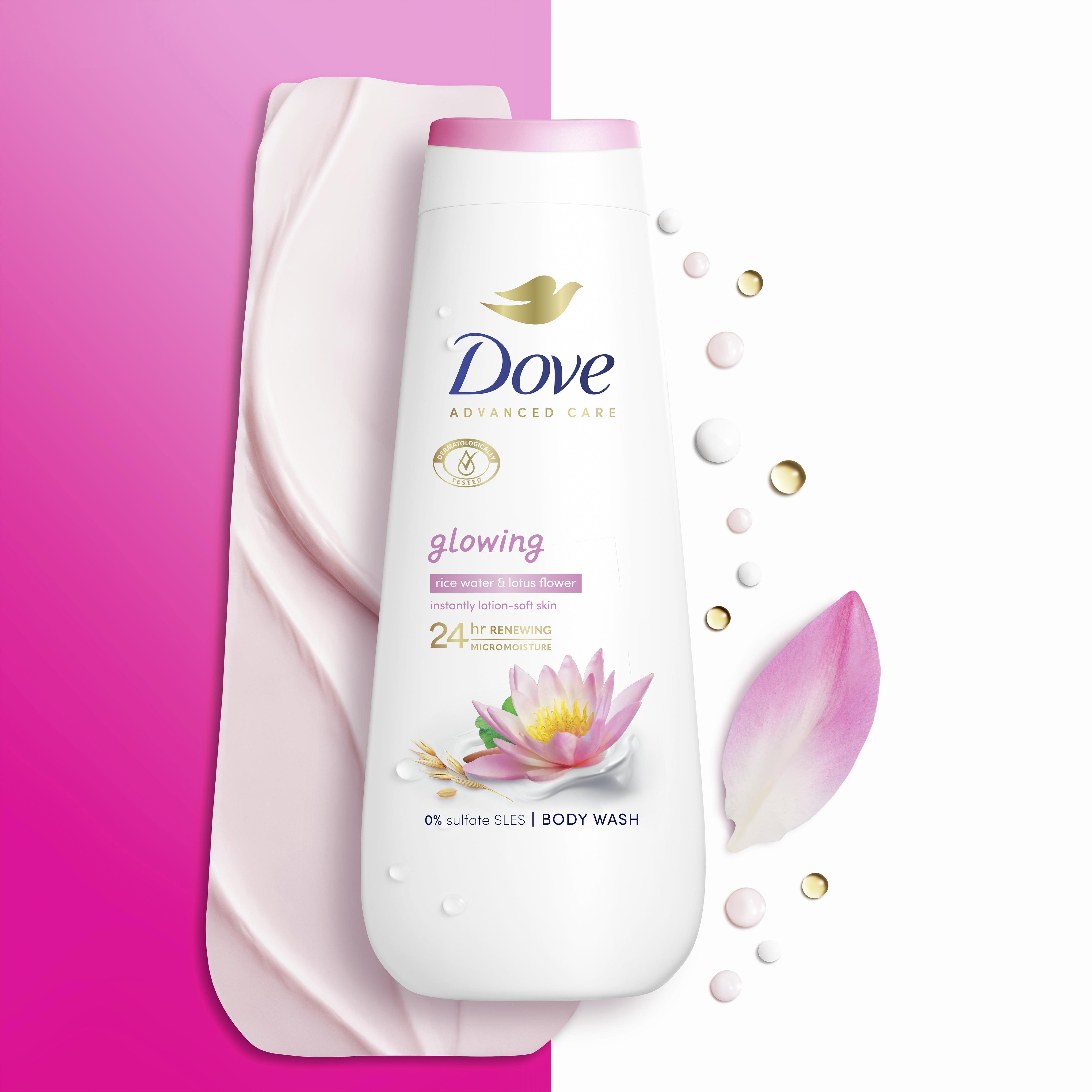 DOVE Advanced Care Glowing tusfürdő 400 ml