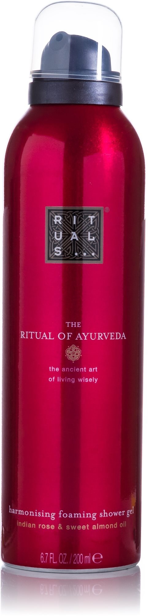 Sprchový gel RITUALS The Ritual of Ayurveda vás oslní svou intenzivní vůní indické růže a sladkého mandlového oleje