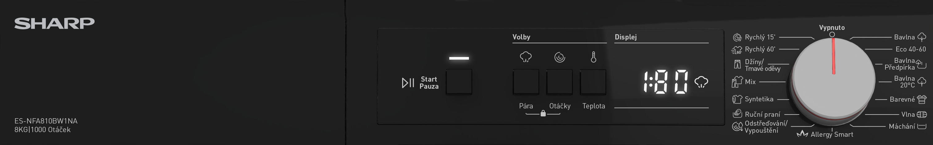 Pračka SHARP ES-NFA810BW1NA-CZ