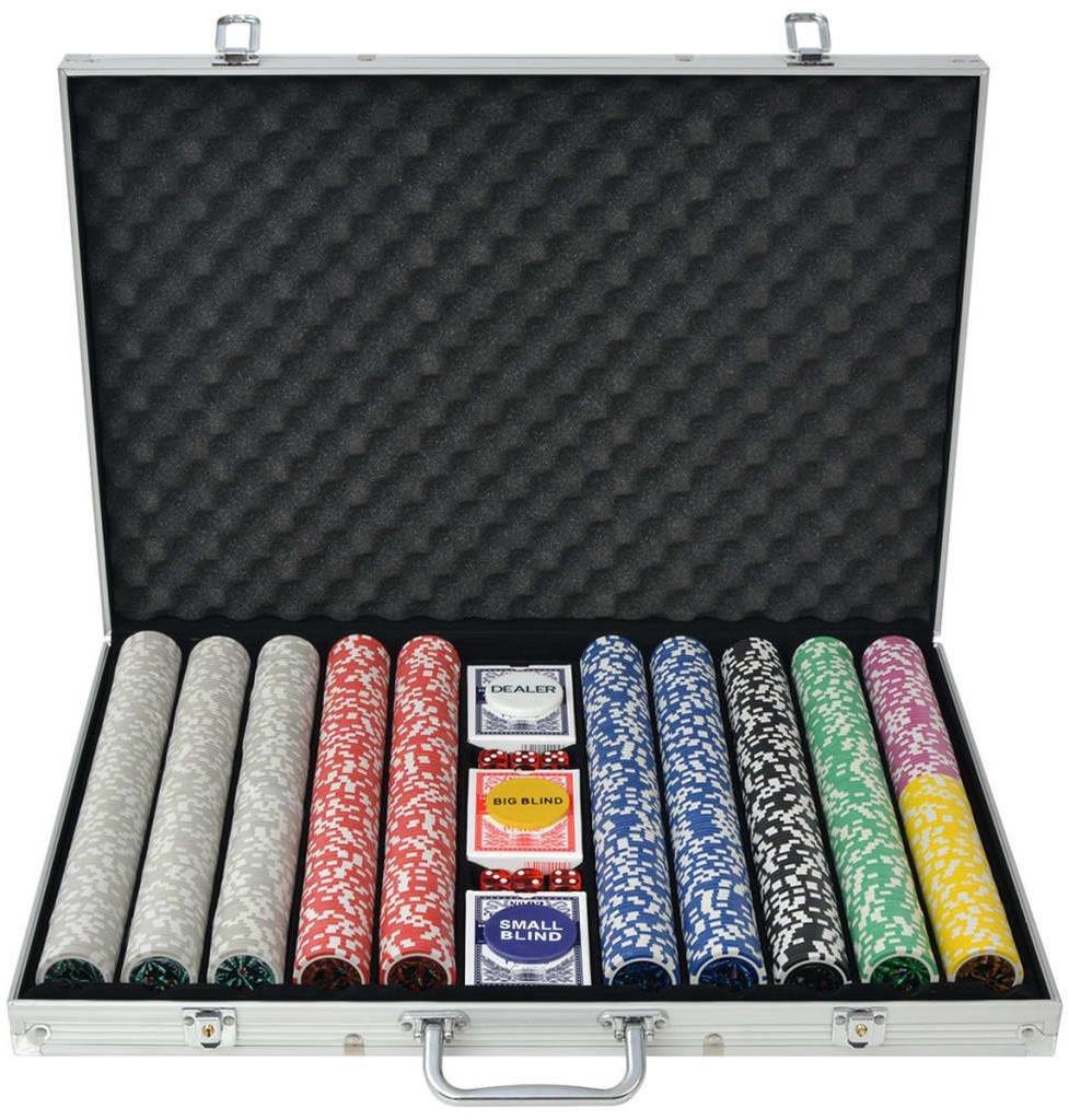 Shumee Poker set 1000 laserových žetonů hliník