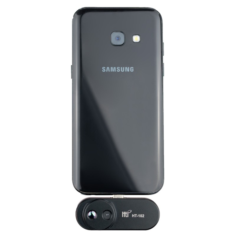 Zobrazení tepelných vrstev termokamery na mobil Secutek HT-102