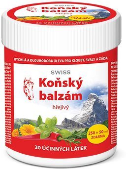 Tělový gel Koňský balzám SWISS hřejivý 250 + 50 ml