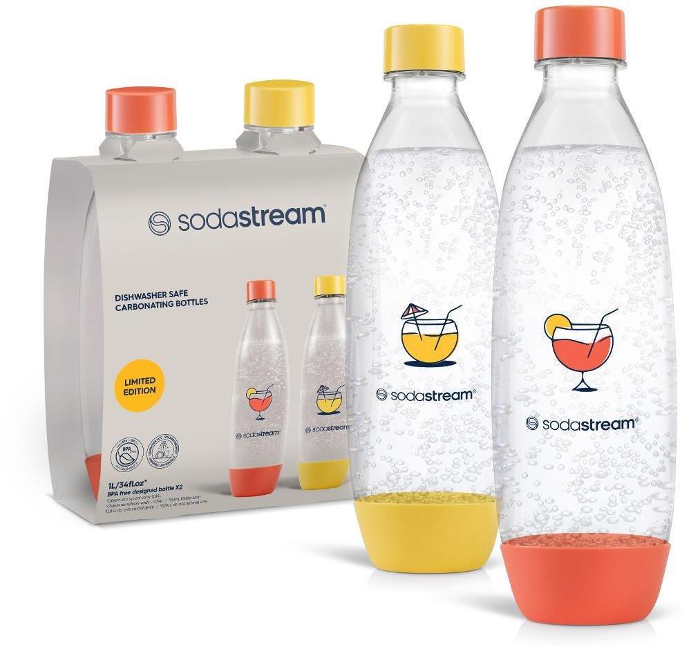 SODASTREAM palackbiztosíték 2 x 1 l narancssárga/sárga mosogatógéphez