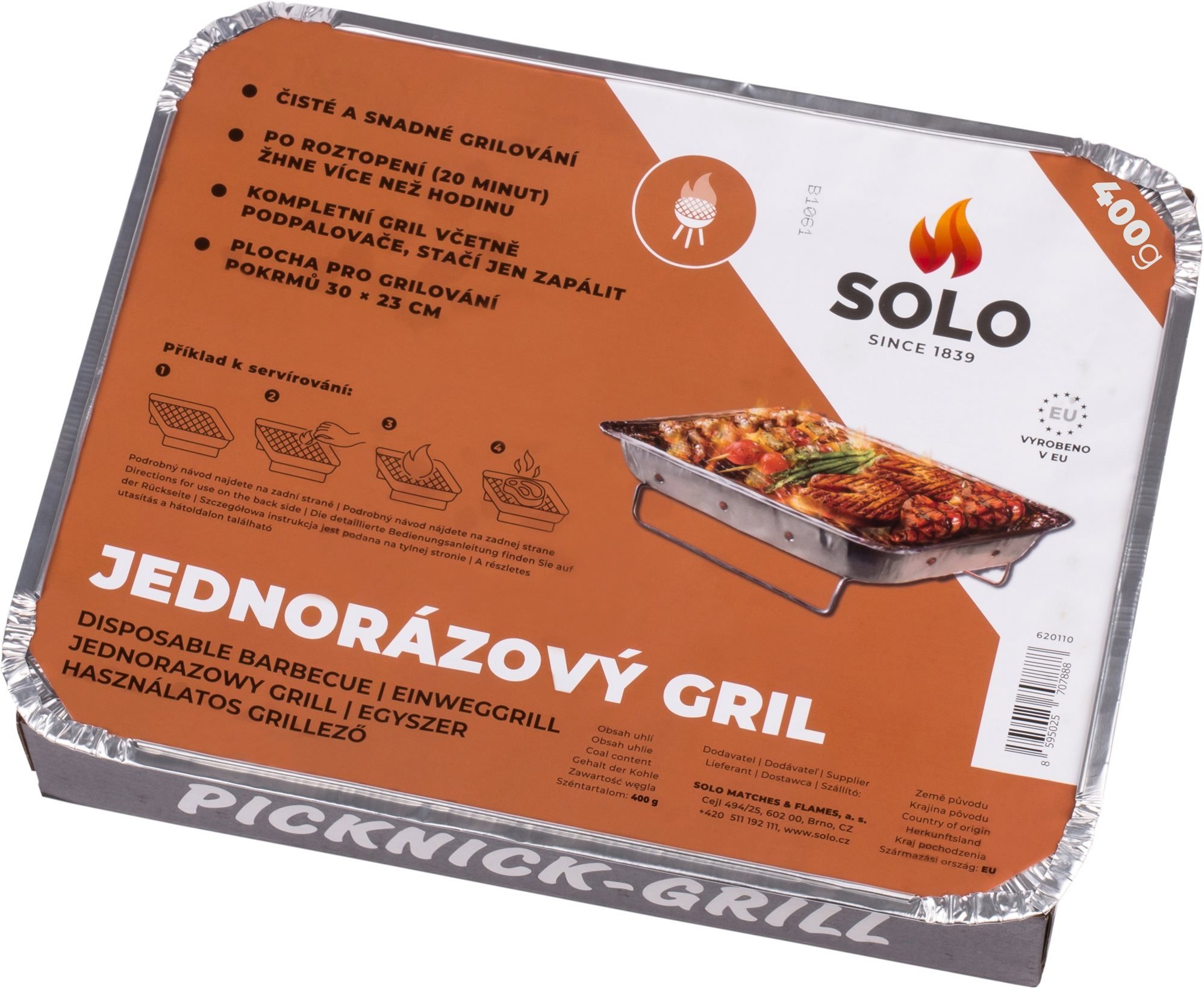 Jednorázový gril SOLO Jednorázový gril