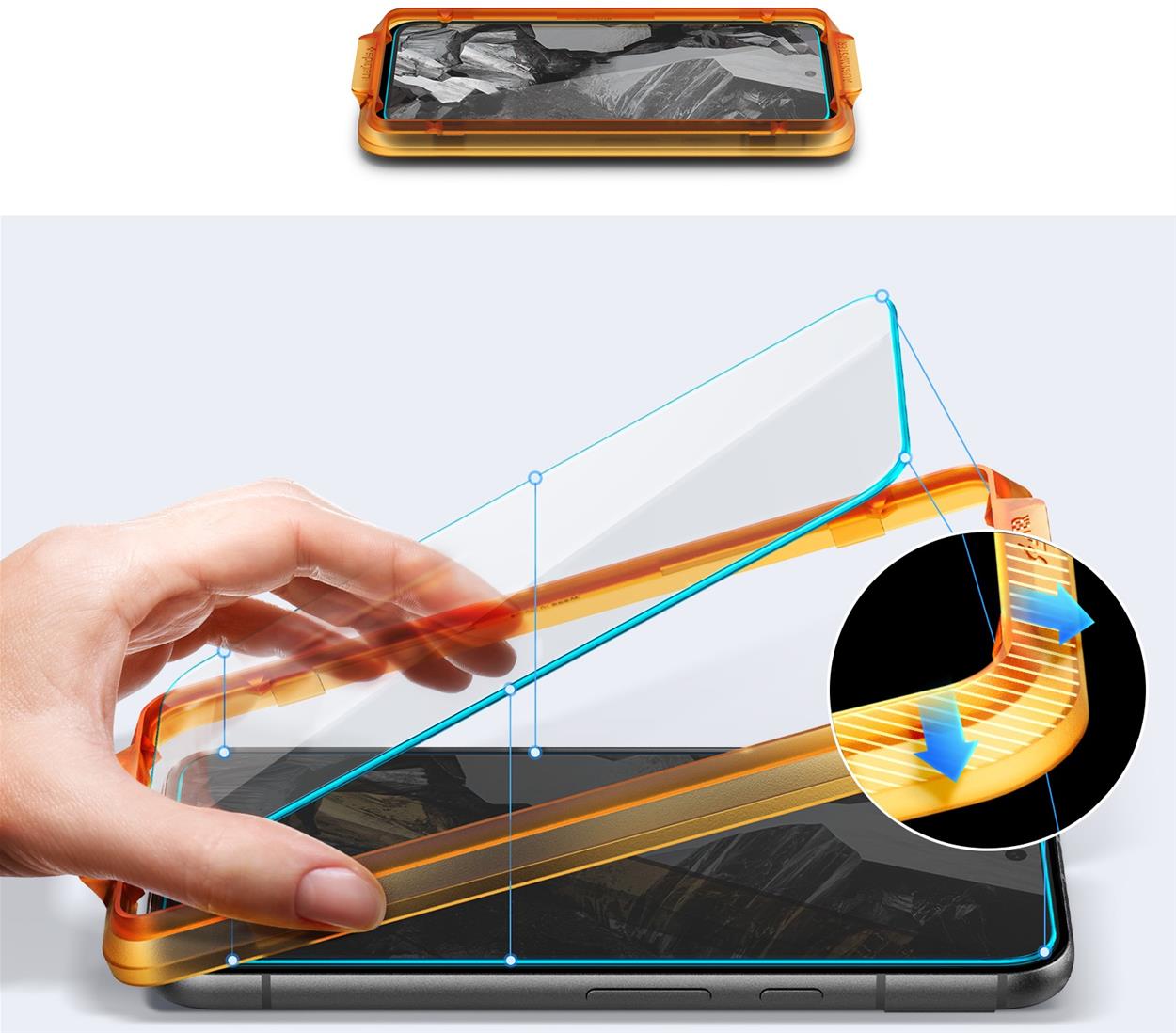 Ochranné sklo Spigen Glass tr AlignMaster 2 Pack Google Pixel 8a