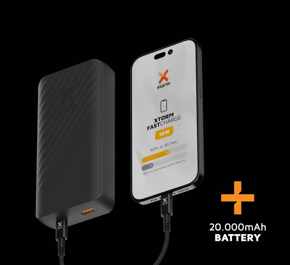 Kompakte Powerbank Xtorm 15W Go2 20.000 mAh