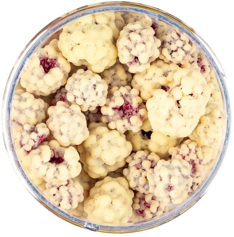 Lyophilised fruit BIG BOY White chocolate covered raspberries 160g by @kamilasikl