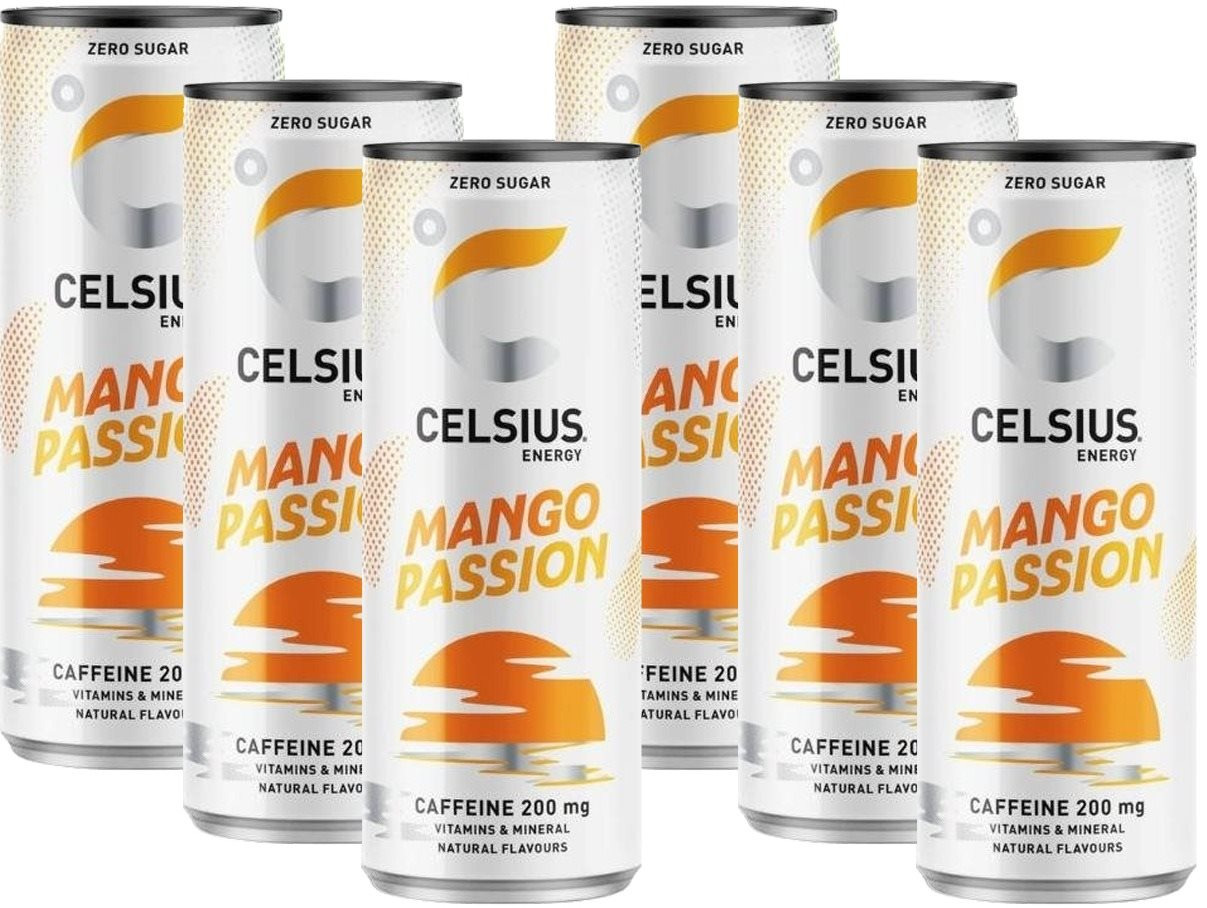 Celsius Mango Passion - Mango - 6 x 355 ml